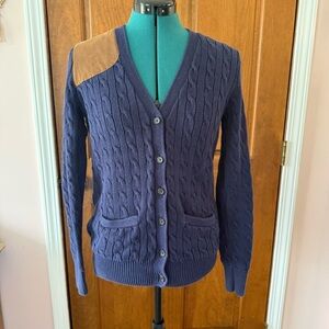 Ralph Lauren Navy Cableknit Cardigan M